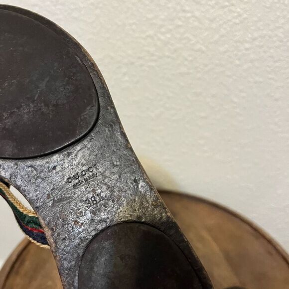 Gucci Interlocking G Logo Leather Flip Flops Women’s 38 US 8 1/2 - Picture 6 of 6